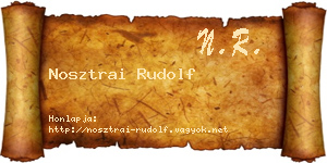 Nosztrai Rudolf névjegykártya