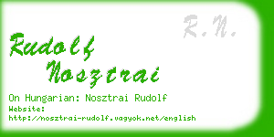 rudolf nosztrai business card